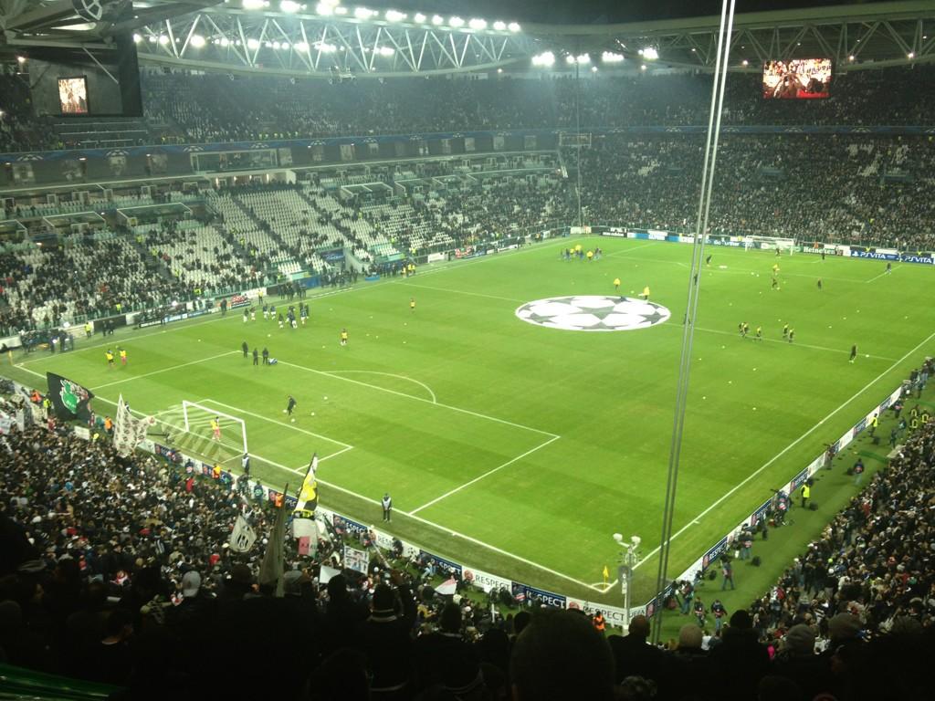 Fotografie ze stadionu Juventus Turín...
